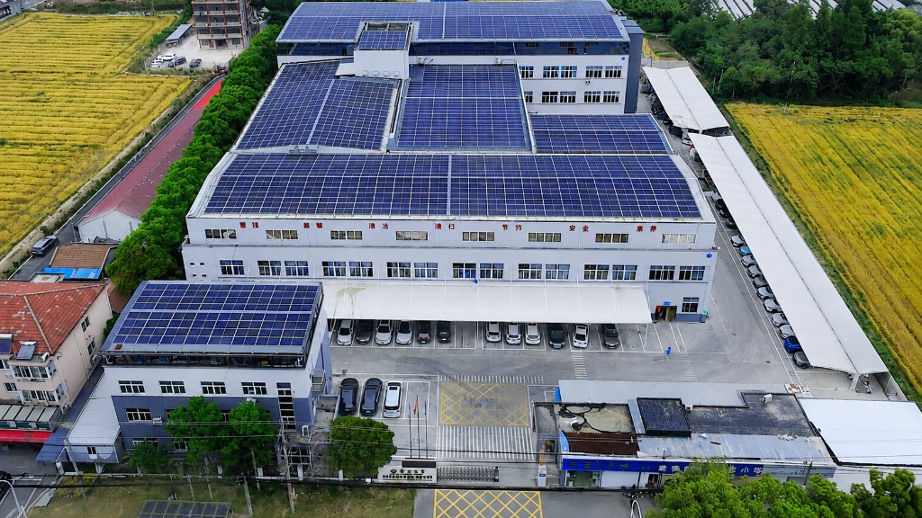 Aerial factory view